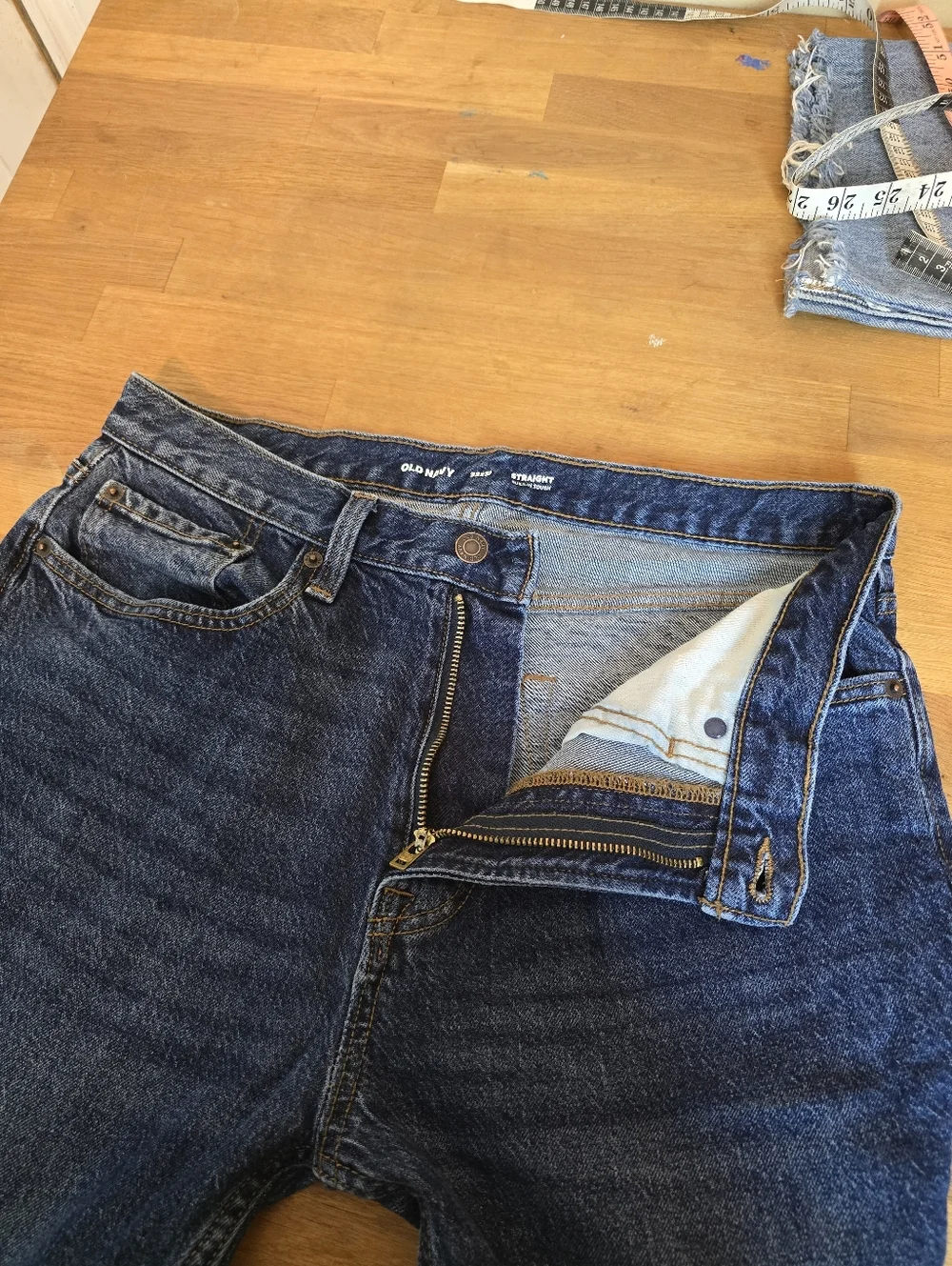 Old Navy 90s Straight Built-In Flex Jeans Men's Dark Wash 32